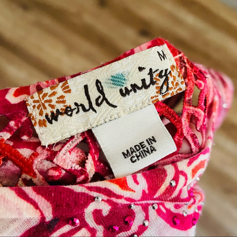 World Unity Boho Rhinestone Tank Top - Picture 7 of 8